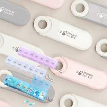 3-Meal Portable Pill Organizer, Multiple Colors Available, Pill, Medicine, Supplement, Vitamin, Fish Oil Storage Box, Daily Outing And Office Carry, Portable Small Pill Box - Multicolor - View 7