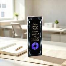 1pc Custom Presidents Club Award, Salesperson Of The Year Trophy, Custom Recognition Plaque With Logo, Personalized Acrylic Award - Multicolor - View 34