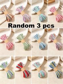 1/3/6/12pcs Approx. 10m 3mm Core Cotton Multi-Color Braided Rope Decorative Accessories, Handmade DIY Cotton Rope Crafts, Keychain Accessories - Braided Rope - View 14