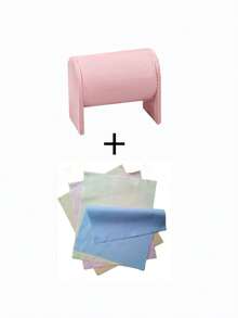 Pillow-Shaped Microfiber Watch Display Stand, Velvet Leather Jewelry Storage Rack, Necklace Bracelet Bangle Holder, Sponge Core Countertop Vanity Showcase, Gift For Jewelry Lovers - Multicolor - View 10