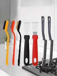 8/5/3pcs Gap Cleaning Brush Set, Kitchen And Bathroom Cleaning Tool Kit, Suitable For Stove, Range Hood And Dirt Removal. Perfect For Cleaning Bathroom Gaps, Sink Gaps, Window Tracks, Tiles And Faucets And Other Small Spaces. - Multicolor - View 10