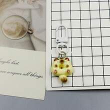 Cat Donut Keychain Pendant Funny Cartoon Bag Charm Couple Best Friend Gift Accessory Jewelry - Multicolor - View 9