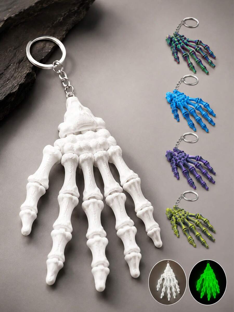 3D Skull Keychain, Halloween Accessory, Fun Skull Keychain, Keychain Bag Pendant, Perfect For Halloween Party And Daily Wear, Ideal Gift For Friends And Family, Decorative Pendant