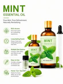 Óleo Essencial de Hortelã-Pimenta 100ml, 30ml, Óleo Essencial Premium, Adequado para Difusores, Umidificadores, Decoração de Casa, Fabricação de Sabonetes e Velas, Presente de Feriado - óleo essencial de hortelã-pimenta - Visão 9