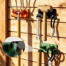 Multifunctional Wall-Mounted Tool Hooks PP Waterproof Rust-Proof Garage Garden Storage Rack Thickened Upper And Lower Hanging Rack Shovel Hammer Cup Kitchen Storage Hooks - View 7