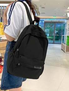 防水防污尼龍背包，快速取物前置收納口袋，可放入 14 吋筆電，適合高中大學、哥德風、外出、週末雜事 - 彩色 - 查看 9