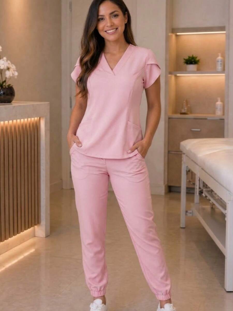 Pijama Feminino scrub tulipa