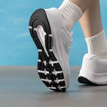 Skechers Women's GO RUN Series Breathable Flyknit Lightweight Non-Slip Cushioned Running Shoes - White - View 5