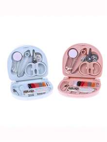 Perlengkapan Jahit Mini Portabel Warna Pink 1 Set - Beraneka warna - View 3
