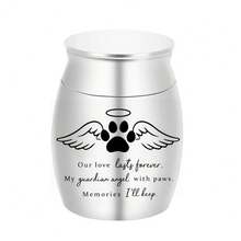 Mini Pet Cremation Urn With Paw Print, Dustproof Sealed Box For Dog Cat Ashes, Creative Funeral Memorial Keepsake Container With Lid - Multicolor - View 16
