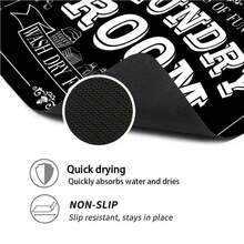 Vintage Laundry Room Printed Washing Machine Top Protector Mat, Non‑Slip Absorbent Dust‑Proof Dryer Cover Pad, Decorative Rubber Diatomaceous Mat For Laundry Room Kitchen Countertop - Washing Machine Dust Cover - View 6
