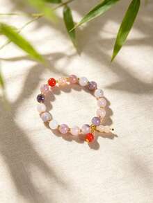 1pc Women's Fashion Round Bead Small Gourd Bracelet, Elegant High-End Hand Jewelry - Bracelet - View 6