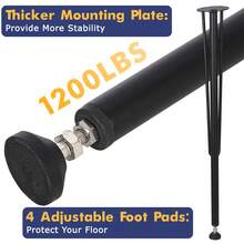Techigher 4pcs Metal Table Legs, Heavy Duty DIY Furniture Legs, Adjustable Replacement Desk Legs For Dining Table, Coffee Table, Office Desk & Workbench - 68cm - View 7
