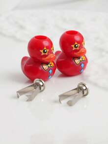 Sweatshirt Pendant Accessory, Suitable For Sweatshirt, Sweatpants And Dress Rope Head Pendant, Cartoon DIY Cute Duck Design Sweatshirt Decoration, Shoelace Charm, Hoodie Drawstring Pendant Rope Head Buckle, Sports Shirt Drawstring Charm, Special Holiday Gift - A - View 13