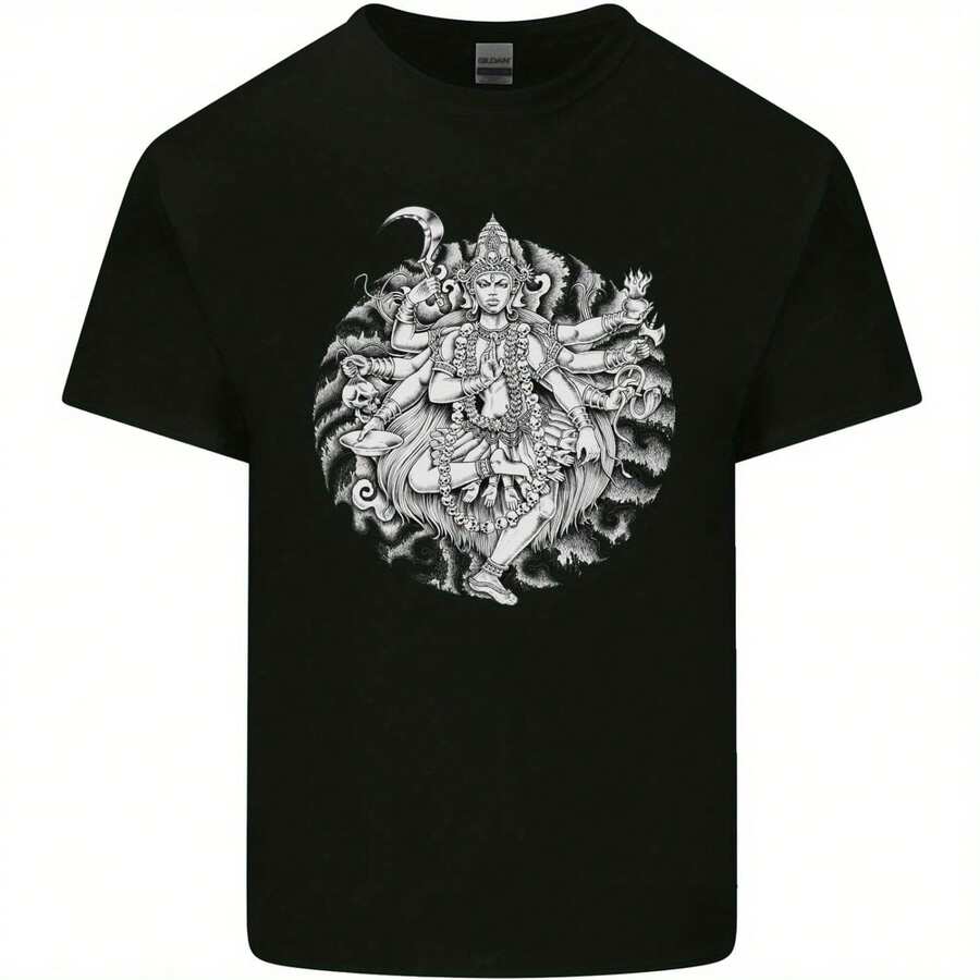 Goddess Shiva Hindu God Religion Mens Cotton T-Shirt Tee Top - 款式 - 查看 1