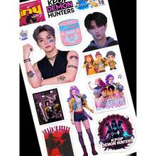 KPop Demon Hunters 65pcs Hunter Theme K‑POP Stickers, With K‑POP & Kpopdemonhunters Design, They Feature Unique Charm And Vivid Hunters Images For Fans. Blending Cute INS Style And K‑POP Fashion, Waterproof And Durable Vinyl Stickers, Perfect For Decorating Luggage, Laptops And Phones. Great For Collecting, Supporting, Birthday Parties, Party Favors, Gifts - Multicolor - View 6