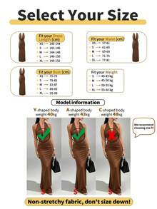Gaun Malam Formal Romantis, Seksi, Elegan untuk Pesta, Kencan Pantai, Pernikahan, Cocok untuk Tamu Pernikahan, Prom, Upacara Wisuda Musim Gugur - Coffee Brown - View 4