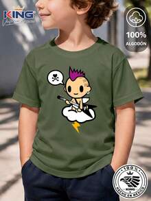 TOKIDOKI Tween Boys T-Shirts - Army Green - View 1