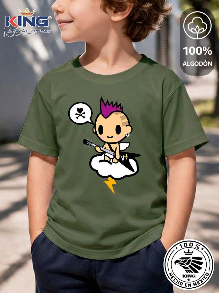 TOKIDOKI Tween Boys T-Shirts - Army Green - View 1