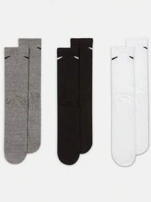 Nike 中性款 U NK EVERYDAY LTWT 低筒襪 3雙超值組 SX7676-964 - 黑/白/灰 - 查看 3