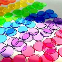 5pcs/10pcs/55pcs - Multi-Color Transparent Plastic Bingo Game Chips, Round Counting Game Markers, Tabletop Board Game Accessories, For Party Family Game Night, Game Players, Birthday Gift - Christmas Gift - Small Gift (Assorted Colors) - Multicolor - View 2