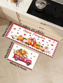 1/2pcs Autumn Thanksgiving Pumpkin Pattern Doormat, Outdoor Welcome Mat, Carpet, Autumn Floor Mat, Thanksgiving Front Door Mat - Multicolor - View 16
