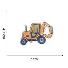 Cartoon Yellow Construction Vehicle Pattern Iron-On Embroidery Patch - Fun Design - Easy To Sew Or Iron, Durable Fabric Badge, Suitable For Personalized Jackets, Bags, Etc. - Ironing Style - View 10