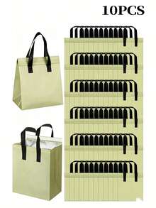 1/10pcs Heavy Duty Insulated Delivery Bags, High Thermal Insulation, With Top Seal And Hanging Hole, Orange, Suitable For Pizza, Coffee, Restaurant, Supermarket, Seafood Transport Food Delivery Supplies, 50pcs Individually Packed, Non-Food Contact - Multicolor - View 14