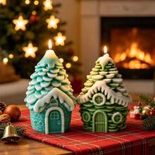 1pc DIY Handmade Pine Cone House Silicone Candle Mold, Pine Cone House Shaped Home Decor Mold (Suitable For Plaster, Cement And Resin), Suitable For Handmade Crafts, Reusable - Multi-color - View 5