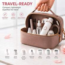 TOUCHBeauty Set Pemangkas Elektrik Multifungsi 7-in-1 untuk Wanita, Dilengkapi Baterai Isi Ulang 220mAh, Alat Pencukur Bulu Wajah Portabel, Alis, Hidung, Bikini, dan Tubuh, Cocok untuk Perjalanan dan Penggunaan di Rumah - alat cukur mini - View 6