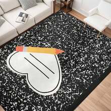 1PC Crayon Carpet Rug Classroom Decor Educational Area Rug Soft Flannel Floor Mat Non Slip Cushion Welcome For Back To School Teacher Party Gift Learning Play Read Corner, First Day Of School Decor, Black-Edged Rug, Educational Mat - Style 2 - View 7