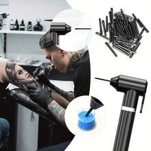 Black Ink Mixer With 50 Mixing Rods And 50 Skull Ink Cups, Suitable For Mixing Tattoo Pigments And Eyebrow Makeup Tools - Black - View 6
