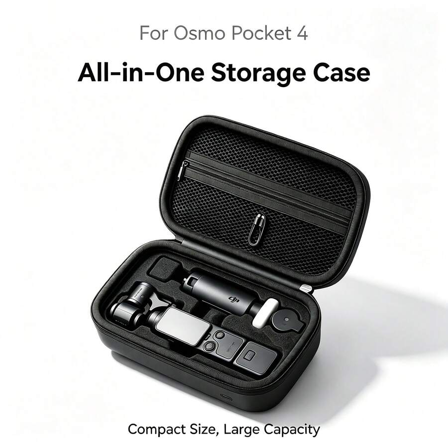 Osmo Pocket 3/Pocket 4 Gimbal Camera Hard Shell Shockproof Storage Bag, Waterproof Pressure-Resistant Sound-Absorbing Storage Pouch, Portable Travel Camera And Full Accessories Protection Case, Suitable For Outdoor Shooting - View 1