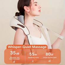 SOKANY [Simulated Manual Massage]Wireless Shoulder And Neck Massager, Multi-Function Massager For Neck/Shoulder/Calf, 6 Massage Heads, Bi-Directional Kneading + Heat Therapy, 45° Golden Angle, Removable And Washable Fabric Cover, Suitable For Gifts - Multicolor - View 6