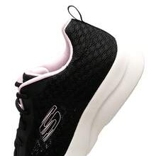 Skechers Women's Lightweight Breathable Walking Shoes, Hollow-Out Soft Sole Casual Slip-On Sneakers For Daily Commute And Leisure - Black and White - View 9