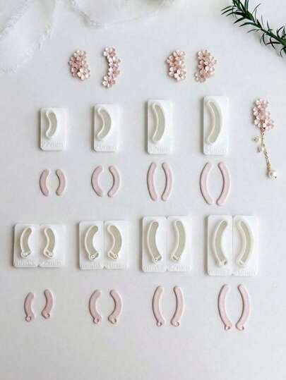 Curved Petal Polymer Clay Mold, 4 Sizes Crescent Moon Earring Blank Mold, Suitable For Floral Jewelry Craft