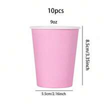 Vasos de papel desechables, Vasos de papel de colores, Vasos de papel hechos a mano, Vasos de papel de unicolor, unicolor lindo - A - Ver 15