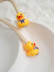 Sweatshirt Pendant Accessory, Suitable For Sweatshirt, Sweatpants And Dress Rope Head Pendant, Cartoon DIY Cute Duck Design Sweatshirt Decoration, Shoelace Charm, Hoodie Drawstring Pendant Rope Head Buckle, Sports Shirt Drawstring Charm, Special Holiday Gift - A - View 11