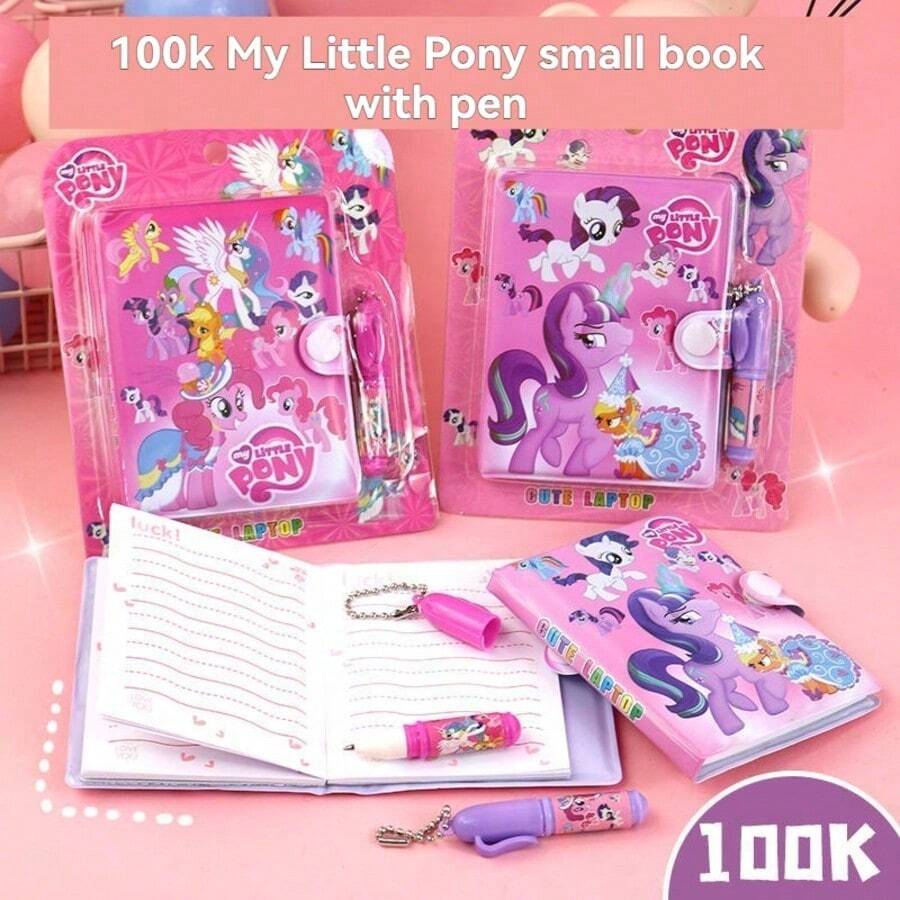 asmodee My Little Pony Notebook, Portable Pocket Notebook For Registration And Homework, Prize Gift With Pen, Suitable For Back To School, Halloween, Christmas, Gift For Friends - Square - View 1