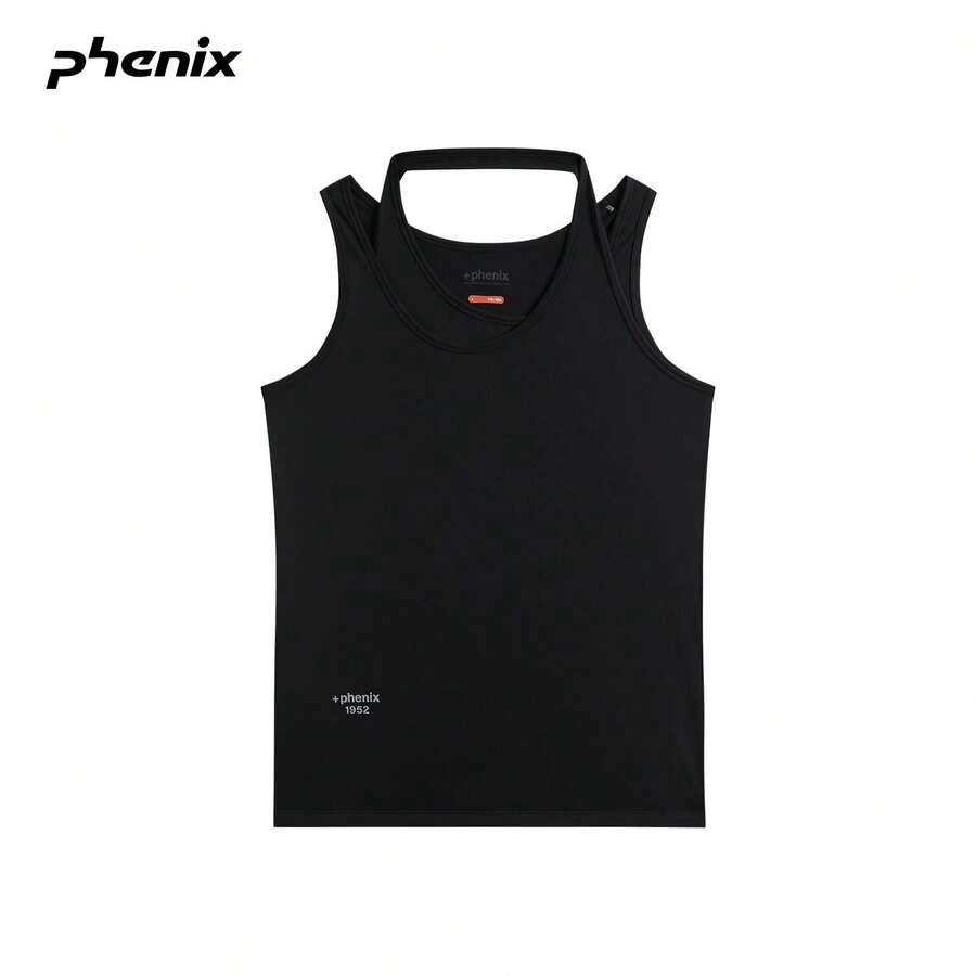 Phenix Waffle Knit Halter Neck Tank Top Women's 2026SS New Outdoor Quick-Dry Knit T-Shirt - Black - View 1