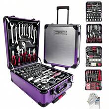 115/46pcs Professional Car Repair Tool Set: Portable, Durable And Easy To Use Ratchet Wrench Set - Suitable For Car, Boat, Motorcycle Repair, Home Industrial Maintenance - Includes Carrying Case - Multi-color - View 1