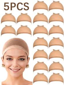 Ultra Thin Breathable Nylon Wig Caps, Stretch Sheer Stocking Wig Liner Caps With Wide Elastic Band, Hair Net Caps For Women Wig Installation Cosplay - Multi-color - View 17