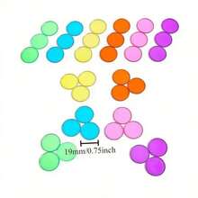 5pcs/10pcs/55pcs - Multi-Color Transparent Plastic Bingo Game Chips, Round Counting Game Markers, Tabletop Board Game Accessories, For Party Family Game Night, Game Players, Birthday Gift - Christmas Gift - Small Gift (Assorted Colors) - Multicolor - View 5