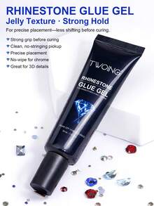 TWOING 30ml Rhinestone Nail Glue, Ultra-Strong UV/LED Curing Nail Decoration Adhesive, Suitable For Gems, Crystals, Jewelry And 3D Nail Art Decorations, Long-Lasting DIY Nail Glue - 30g - View 11