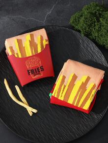 1 Pair Whimsical & Funny French Fries Shaped Mid-Calf Casual Socks, Gift For Men/Women, Creative Realistic French Fries Design, Unique Gift Item, Suitable For Christmas/Halloween/Day Of The Dead/Labor Day/St. Patrick's Day/Father's Day/Easter Gifts, Suitable For Home Relaxation/Family Gathering/Short Trip/Theme Party/Friends & Family Birthday/Couple Anniversary/Date Outing Gifts - Multicolor - View 5