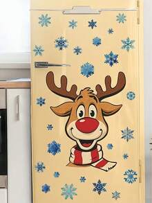 Multi-Style Christmas-Themed Wall Stickers PVC Removable Self-Adhesive Without Leaving Glue Santa, Reindeer, Snowflakes, Luxury Christmas Tree For Bedroom, Cabinets, Windows, Classrooms, Parties DIY Holiday Decoration Stickers - Wall Stickers - View 7