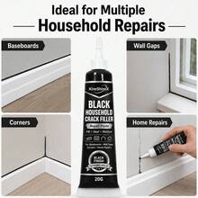 20g Black Wall Crack Filler, Used For Filling And Repairing Gaps And Cracks, Suitable For Wall Joints, Baseboards And Furniture Gaps. - 20ML + Plastic Scoop - View 6