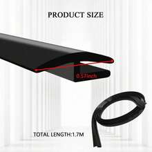 H-Shaped Car Windshield Rubber Seal Strip, Durable Black Rubber Car Windproof Strip, Noise Reduction Automatic Front And Rear Windshield Seal Strip, Suitable For Cars, Trucks, SUVs - H-type - View 9