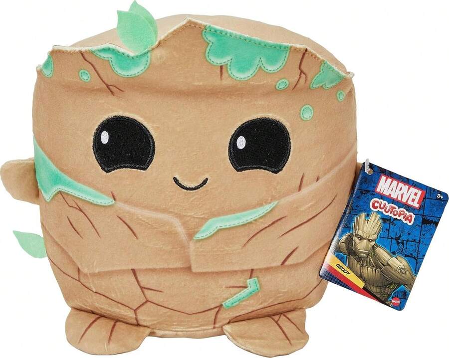 Mattel Marvel Cuutopia Groot 10-Inch Soft Rounded Plush Pillow Doll - Multicolor - View 1