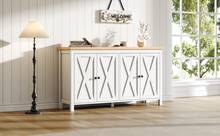 Aparador Moderno Blanco 4 Cajones - Espacio de Almacenamiento Multifuncional MDF - Blanco - Ver 4
